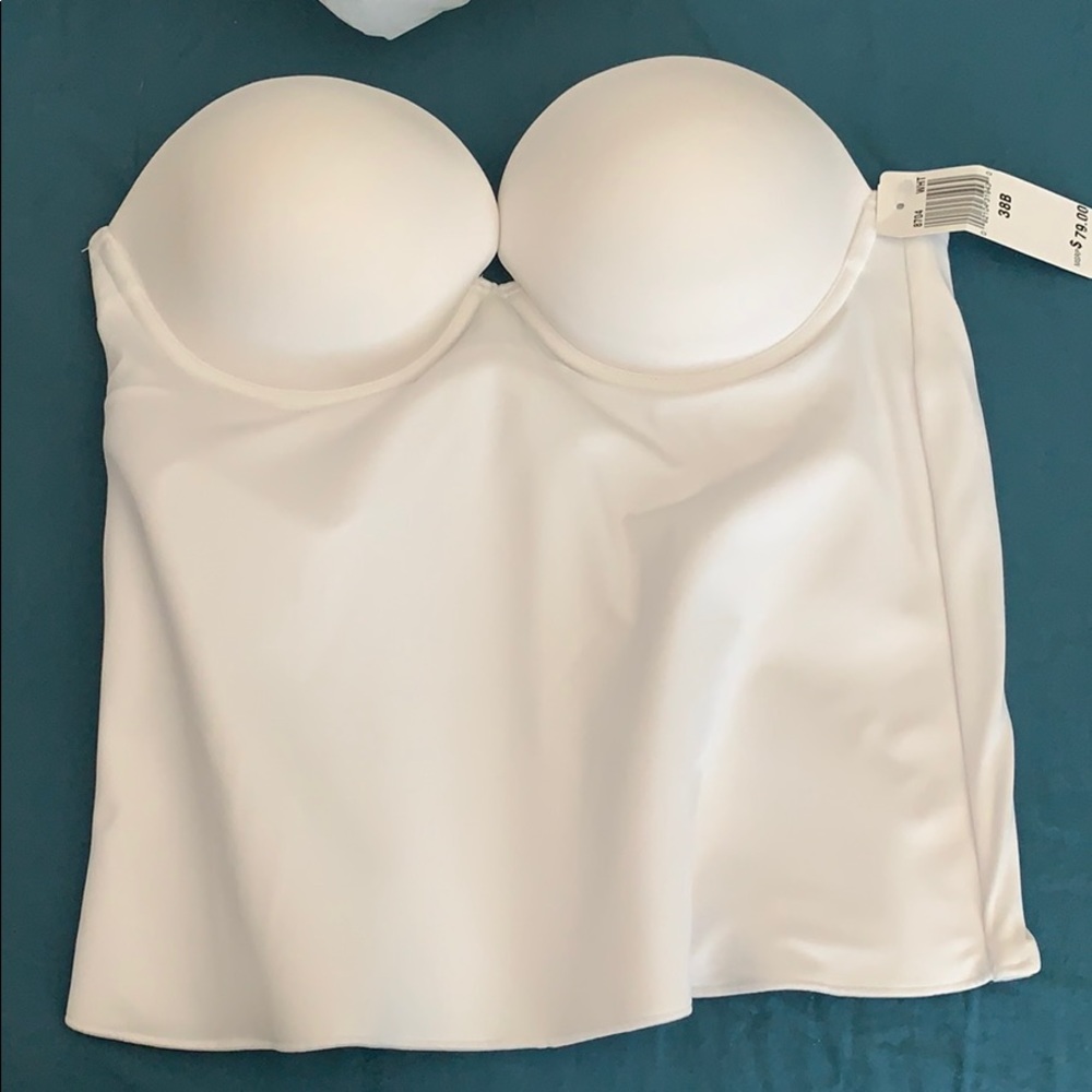 White push up bra corset one piece